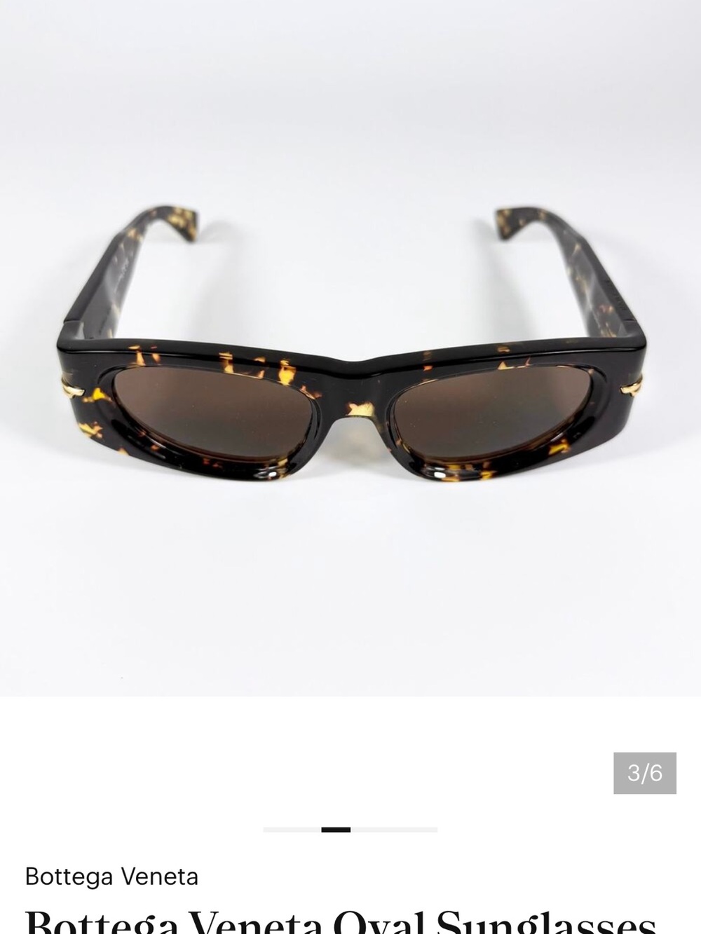 Tortoiseshell Oval Sunglasses - Brown Lenses